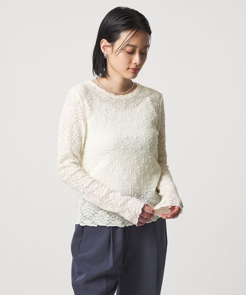 A DAY IN THE LIFE/フラワーレース コンパクト プルオーバー ＜A DAY IN THE LIFE＞/Tシャツ / カットソー