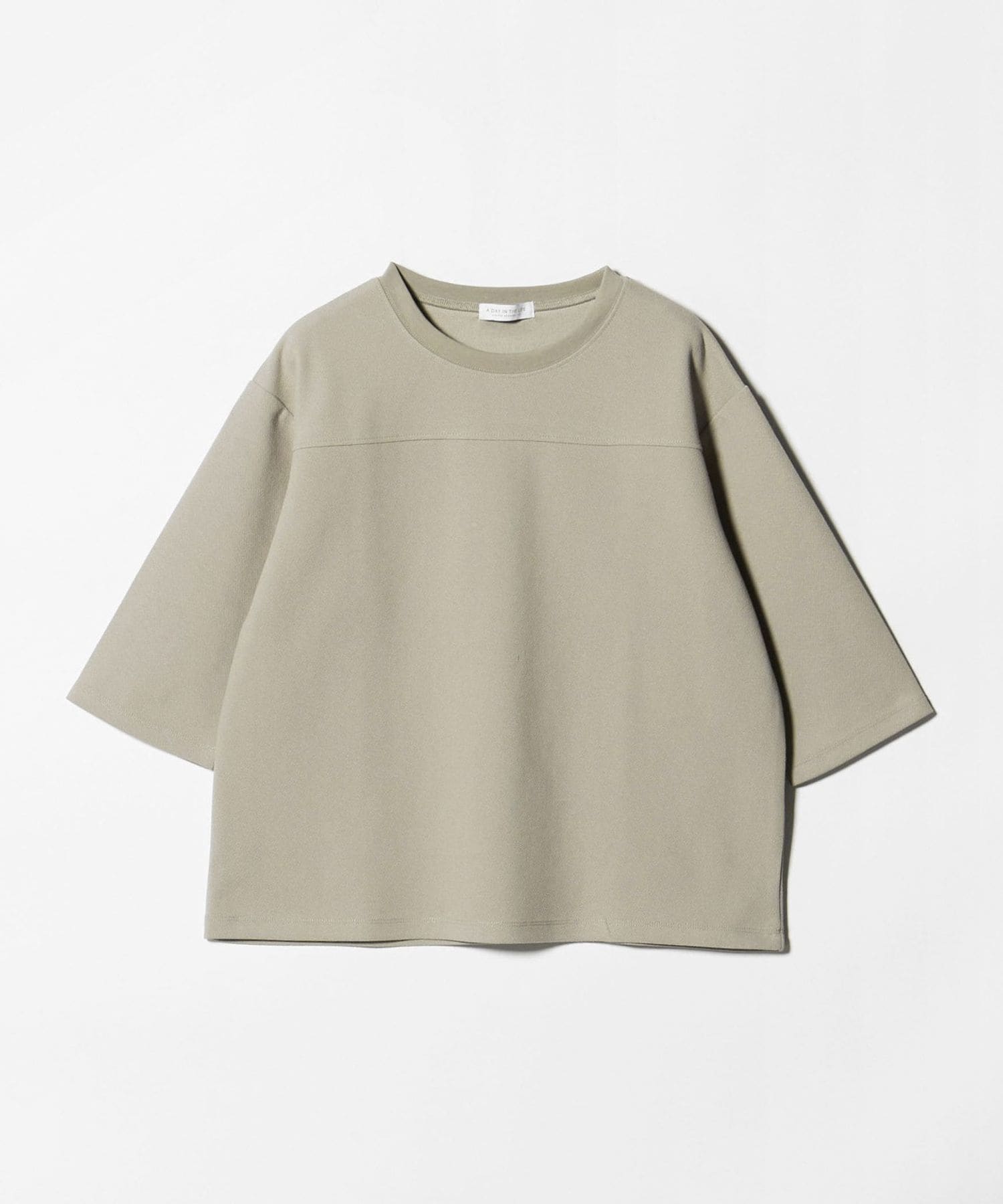 カットジョーゼット フットボールTシャツ 7分袖＜A DAY IN THE LIFE＞