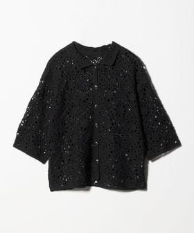 A DAY IN THE LIFE/クロシェニット ポロカーディガン 7分袖 ＜A DAY IN THE LIFE＞/カーディガン / ボレロ