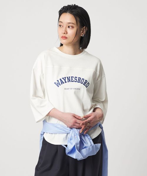 A DAY IN THE LIFE/プリント フットボールT 7分袖 ＜A DAY IN THE LIFE＞/Tシャツ / カットソー