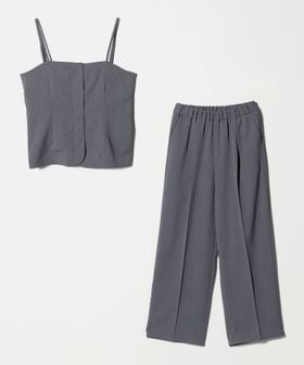 A DAY IN THE LIFE/リネンライク ジップキャミ＋パンツ ‐セットアイテム・ウォッシャブル‐ ＜A DAY IN THE LIFE＞/オーバーオール / オールインワン