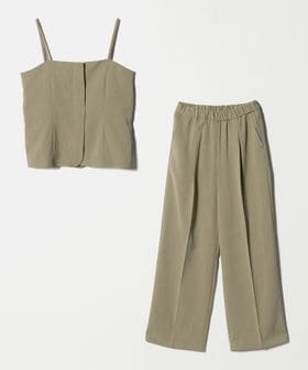 A DAY IN THE LIFE/リネンライク ジップキャミ＋パンツ ‐セットアイテム・ウォッシャブル‐ ＜A DAY IN THE LIFE＞/オーバーオール / オールインワン