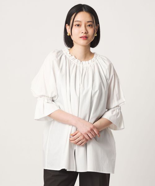 A DAY IN THE LIFE/コットン ギャザーネック 2WAY シャツブラウス ＜A DAY IN THE LIFE＞/シャツ / ブラウス