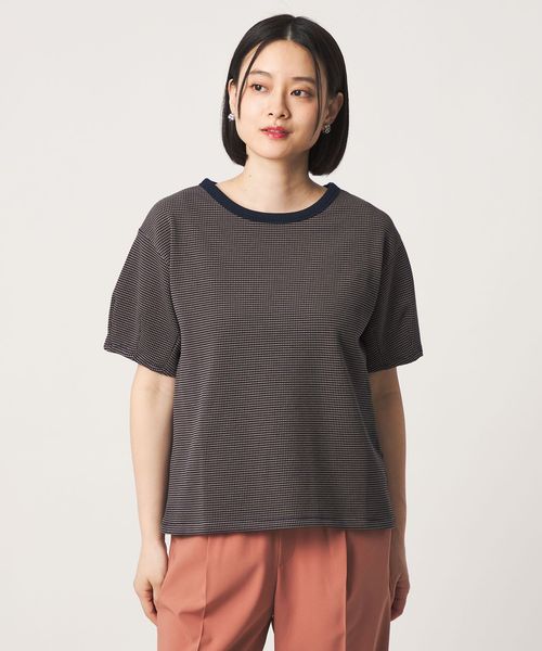 A DAY IN THE LIFE/ワッフルボーダー タックスリーブTシャツ ＜A DAY IN THE LIFE＞/Tシャツ / カットソー