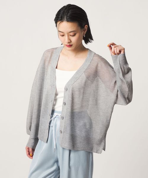 A DAY IN THE LIFE/シアー Vネックカーディガン ‐ウォッシャブル‐＜A DAY IN THE LIFE＞/カーディガン / ボレロ