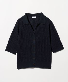A DAY IN THE LIFE/ケーブル スキッパー ポロカーディガン 5分袖 ‐ウォッシャブル‐＜A DAY IN THE LIFE＞/カーディガン / ボレロ