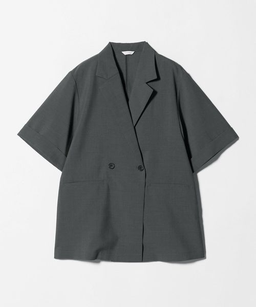 A DAY IN THE LIFE/ダブルブレスト ショートスリーブ シャツジャケット ‐セットアップ対応・ウォッシャブル‐ ＜A DAY IN THE LIFE＞/テーラードジャケット