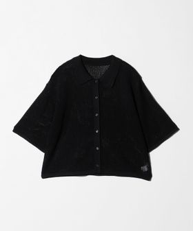 A DAY IN THE LIFE/メッシュ ポロカーディガン 5分袖 ‐ウォッシャブル‐＜A DAY IN THE LIFE＞/ニット / セーター