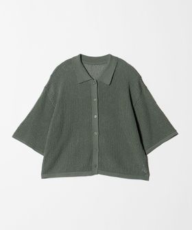 A DAY IN THE LIFE/メッシュ ポロカーディガン 5分袖 ‐ウォッシャブル‐＜A DAY IN THE LIFE＞/ニット / セーター