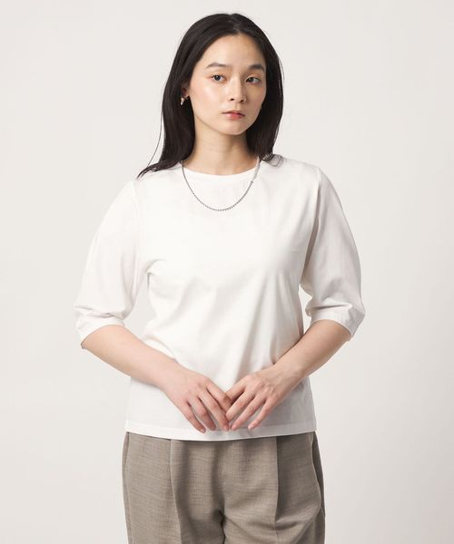 A DAY IN THE LIFE/シルケットテンジク カーブスリーブTシャツ  ‐接触冷感・UVカット‐＜A DAY IN THE LIFE＞/Tシャツ / カットソー