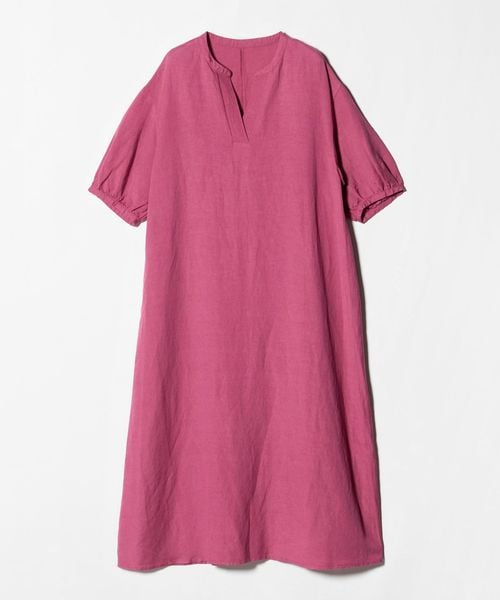 A DAY IN THE LIFE/リネンレーヨン キーネックワンピース 5分袖＜A DAY IN THE LIFE＞/ワンピース