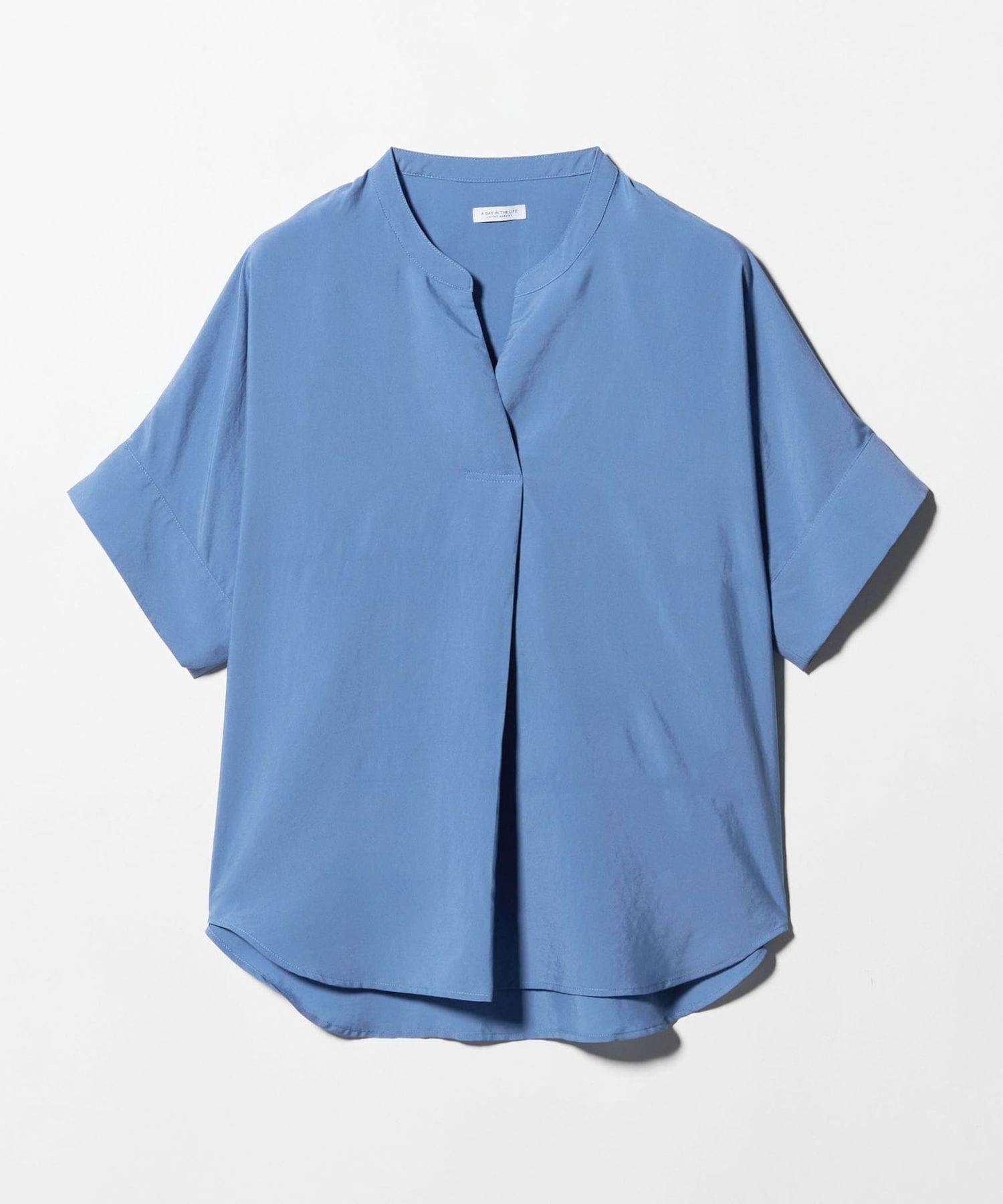 【LT.BLUE】スキッパー フレンチスリーブ ブラウス スキッパー フレンチスリーブ ブラウス