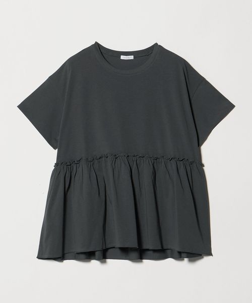 A DAY IN THE LIFE/プレーティング ペプラムカットソー ＜A DAY IN THE LIFE＞/Tシャツ / カットソー