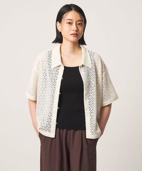 A DAY IN THE LIFE/レース ショートスリーブシャツ ‐ウォッシャブル‐ ＜A DAY IN THE LIFE＞/シャツ / ブラウス