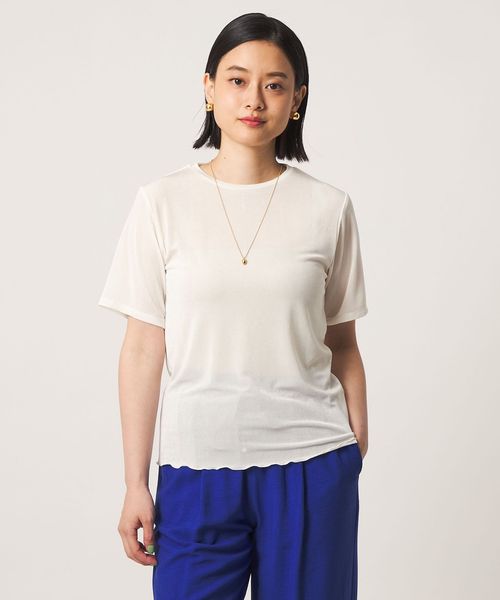 A DAY IN THE LIFE/シャイニーリブ カットソー 5分袖 ＜A DAY IN THE LIFE＞/Tシャツ / カットソー