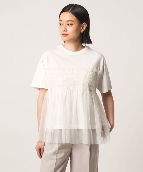 A DAY IN THE LIFE/チュール ビスチェ ドッキングプルオーバー＜A DAY IN THE LIFE＞/Tシャツ / カットソー