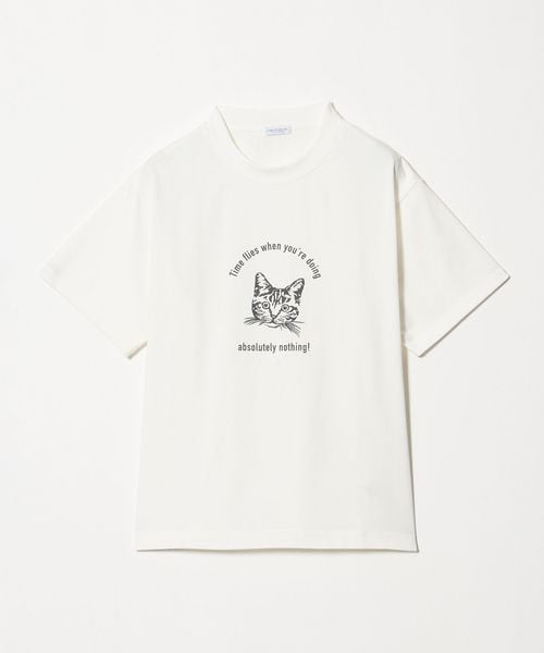 A DAY IN THE LIFE/コットン キャットプリントTシャツ ＜A DAY IN THE LIFE＞/Tシャツ / カットソー