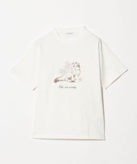 A DAY IN THE LIFE/コットン キャットプリントTシャツ ＜A DAY IN THE LIFE＞/Tシャツ / カットソー