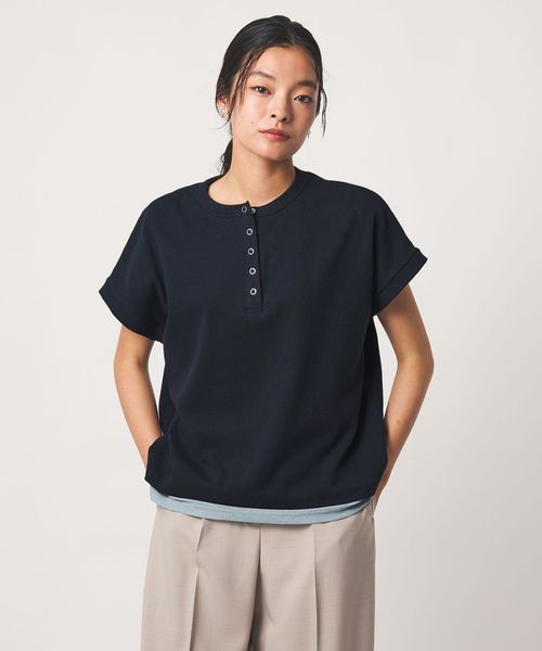 A DAY IN THE LIFE/リブ フェイクレイヤード ヘンリーネックTシャツ  ＜A DAY IN THE LIFE＞/Tシャツ / カットソー