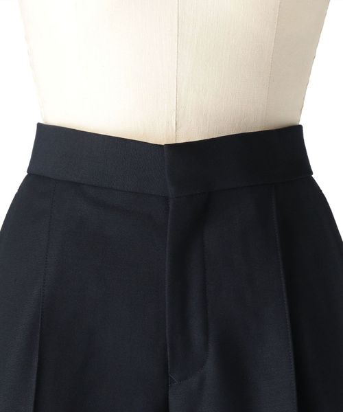 Drawer バックサテンフロントステッチタックパンツ Drawer バックサテンフロントステッチタックパンツ