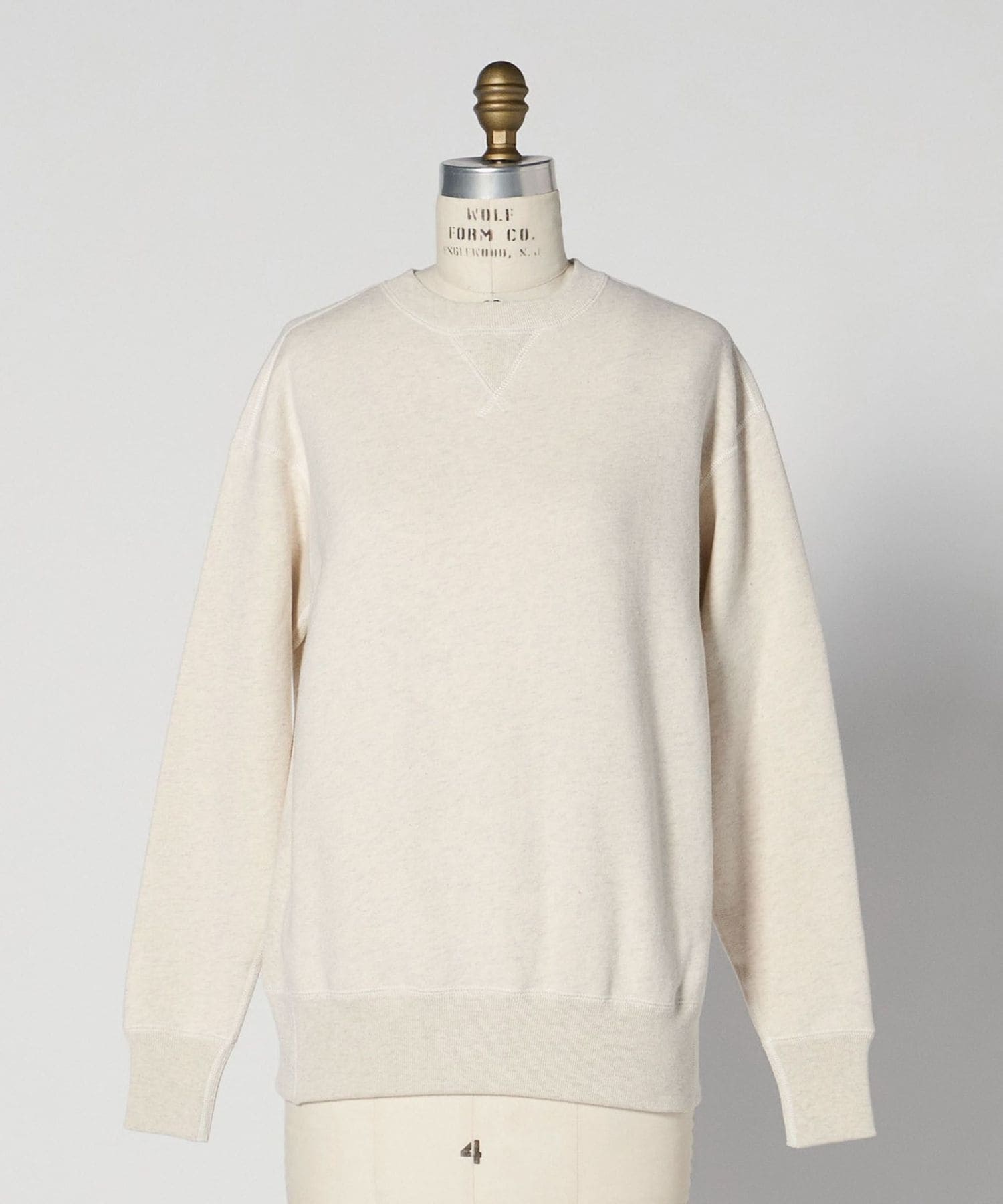 コットン吊り裏毛クルーネックプルオーバー