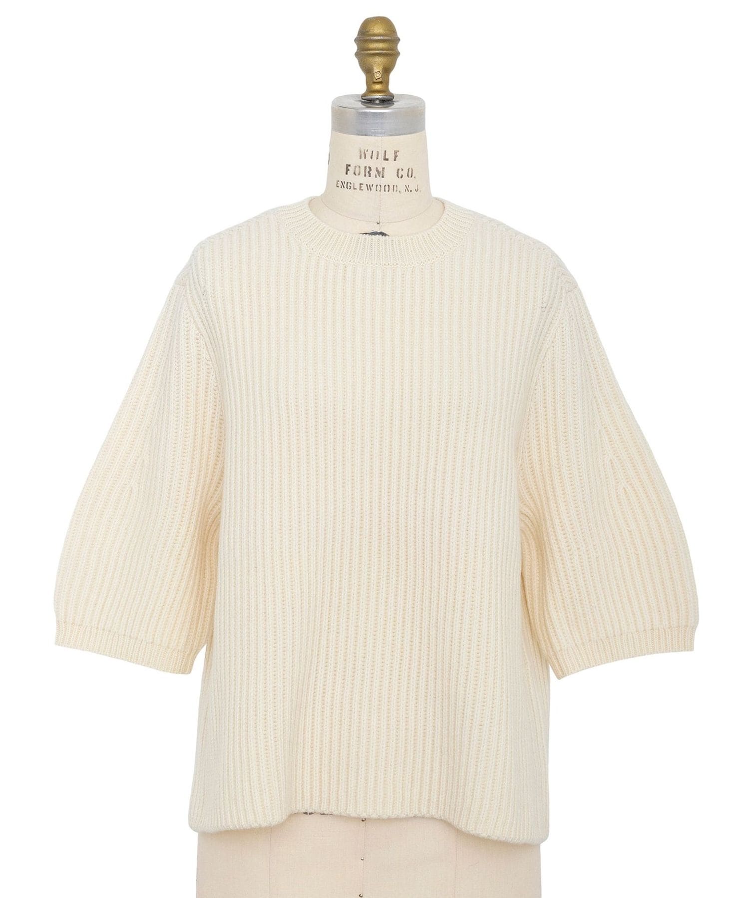 FALL2 5Gあぜ編み フレアスリーブニット