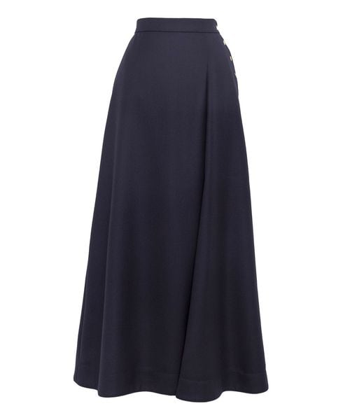 FALL2 ウールカルゼ フレアスカート 