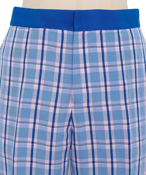 新品】DRAWER M.SUMMER ナナコ織チェックベーシックパンツ