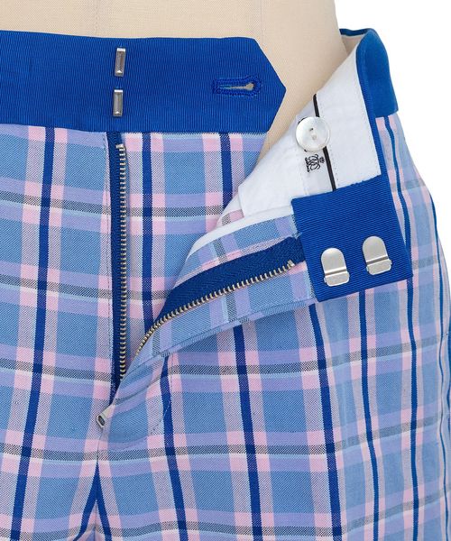 【新品】DRAWER M.SUMMER ナナコ織チェックベーシックパンツ DRAWER M.SUMMER ナナコ織チェックベーシックパンツ