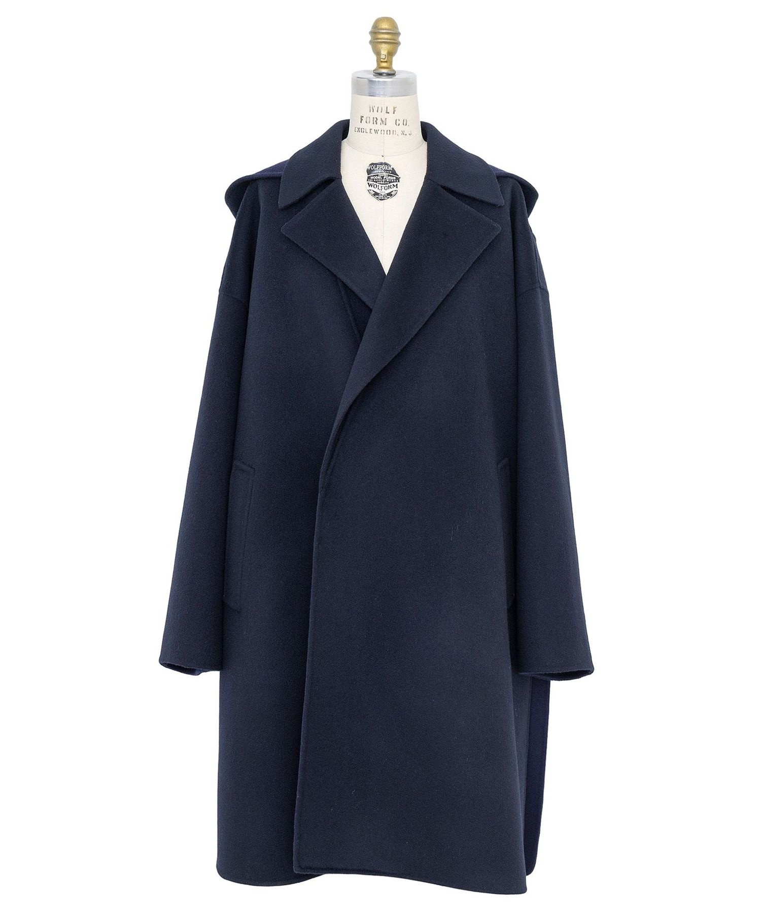 美品 Drawer ドゥロワー メルトン ロング丈 ダッフルコート ネイビー 美品 Drawer ドゥロワー メルトン ロング丈 ダッフルコート ネイビー