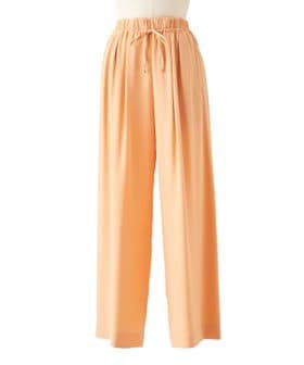 DRAWER/FALL1 シルクジョーゼットドローストパンツ/イージーパンツ