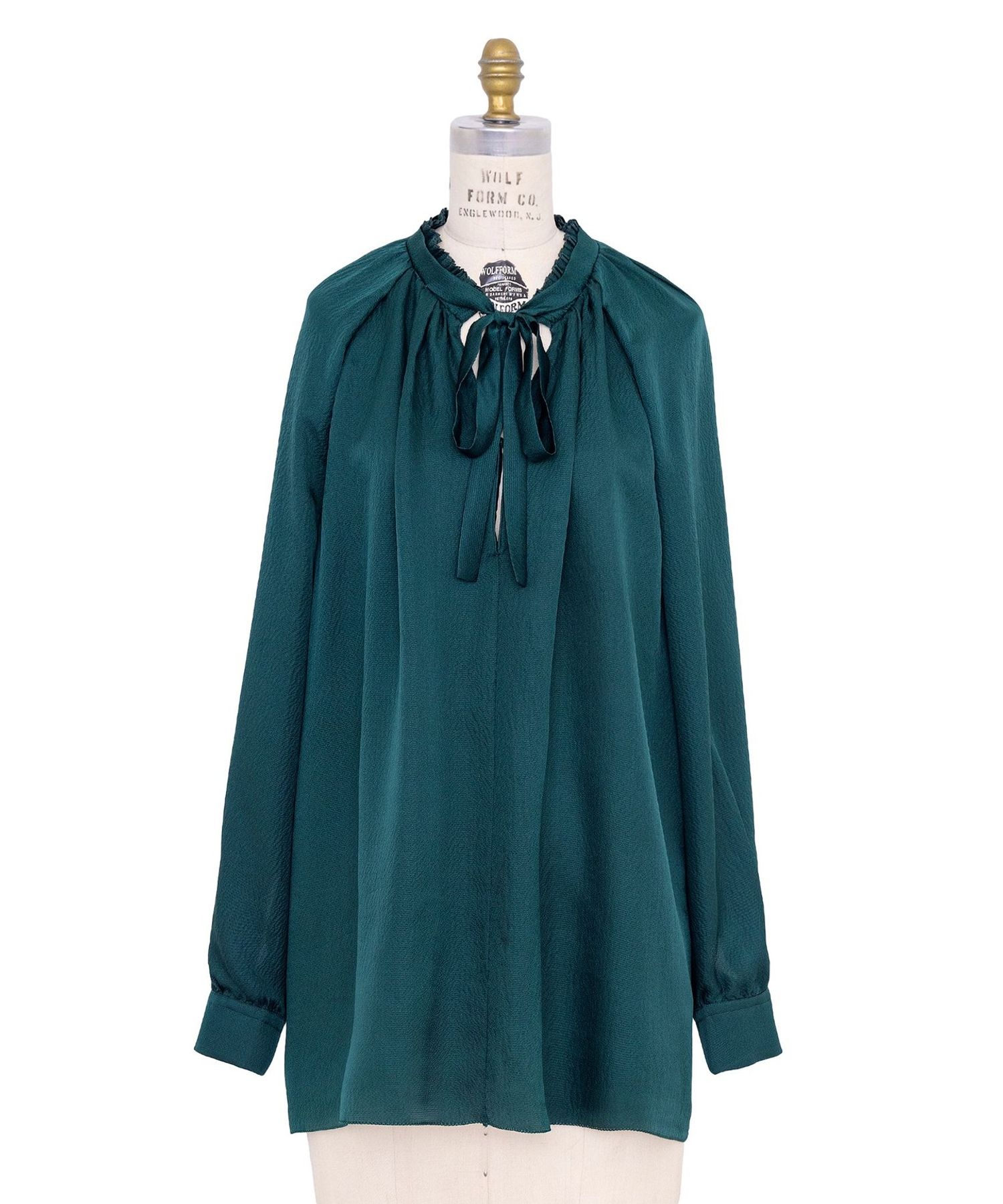 FALL2 シルククレープリボンブラウス