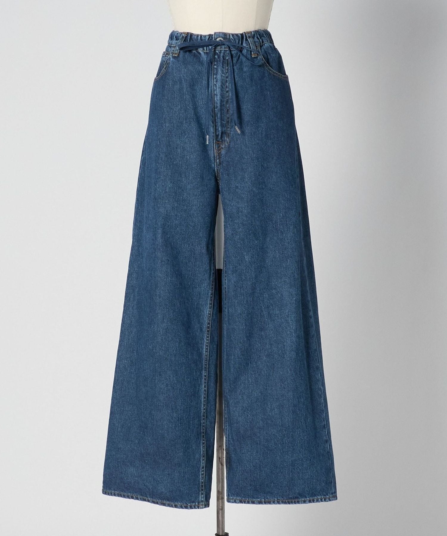 ブリーチデニム5Pドロストパンツ