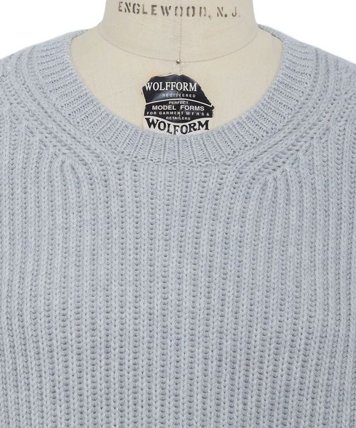 Drawer ドゥロワー 5Gあぜ編みクルーネックニット　クリーニング済 RESORT1 5Gあぜ編みクルーネックニット