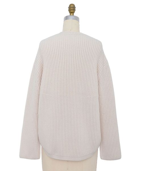 RESORT1 5Gあぜ編みクルーネックニット