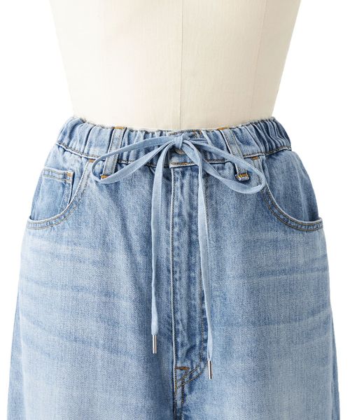 ブリーチデニム5Pドロストパンツ