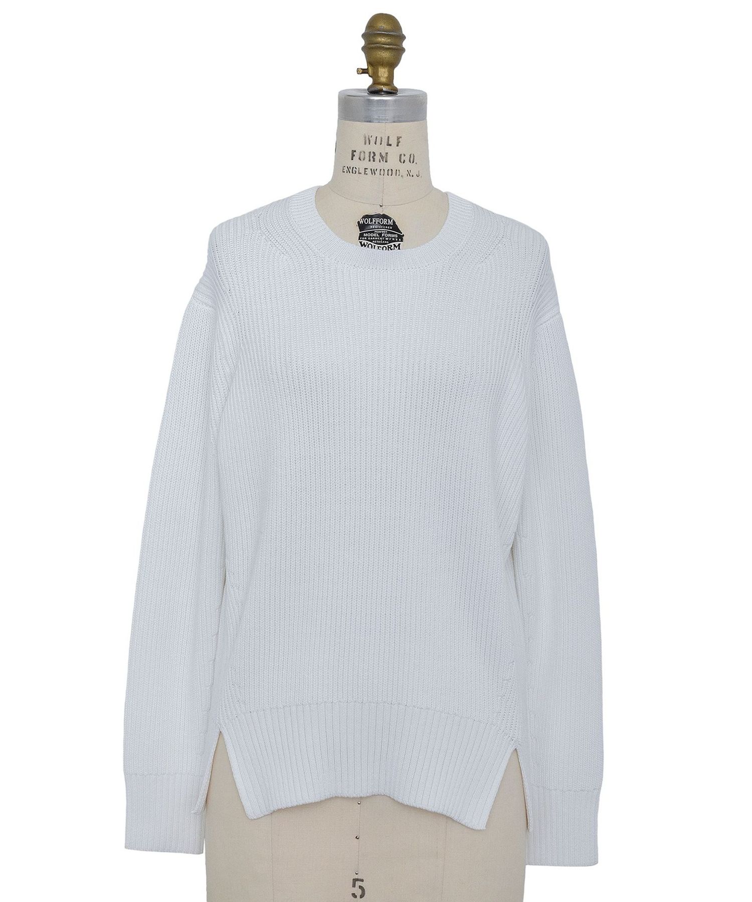 新品 DRAWER RESORT2 7Gあぜ編みロングスリーブニット RESORT2 7Gあぜ編みロングスリーブニット