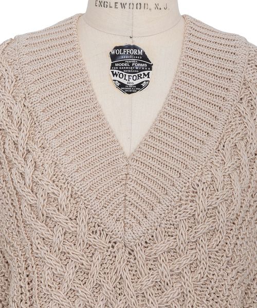 Drawer SUMMER 3Gアラン編みベスト