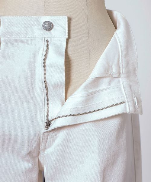 2025ドゥロワー ホワイトデニム５Pパンツ34サイズ CAPSULE ホワイトデニム5Pパンツ