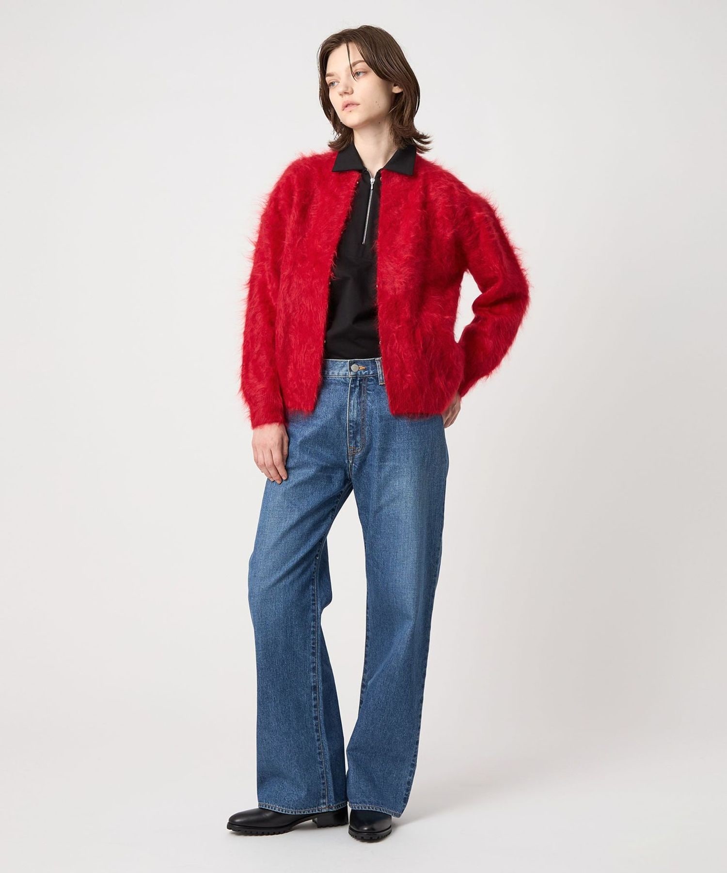 PRE カシミヤファーカーディガン