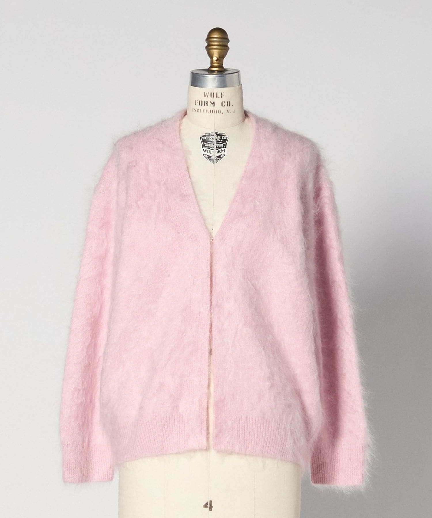 ★ルシアンペラフィネ カシミヤ100% カーディガン ピンク 国内正規品 PRE カシミヤファーVネックカーディガン