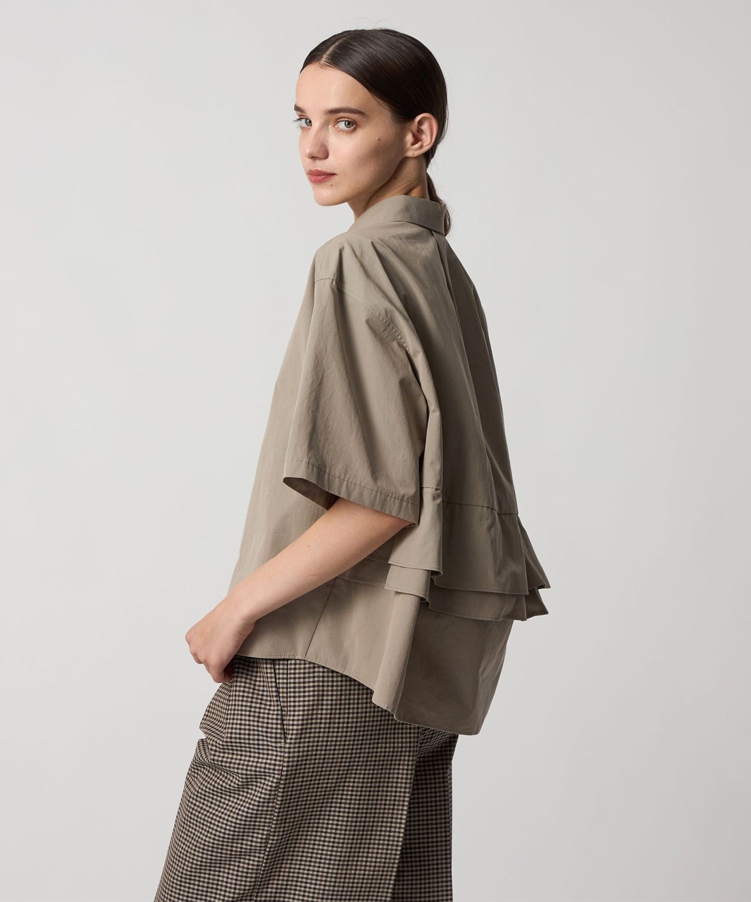 PRE コットンタイプライターブラウス 