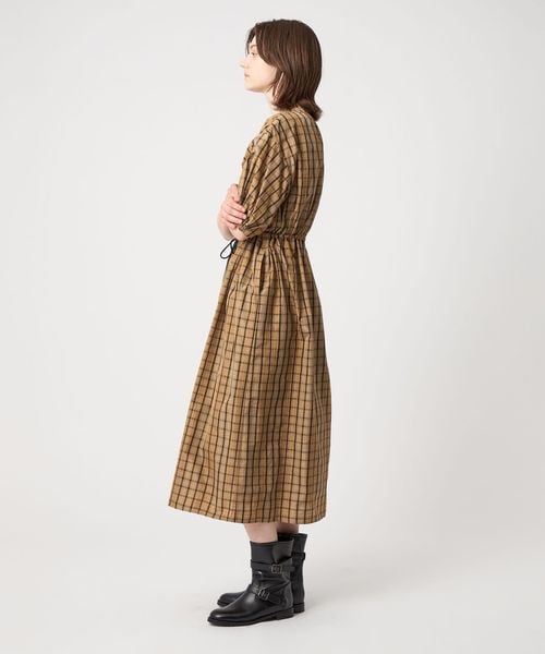 PRE チェックハーフスリーブワンピース