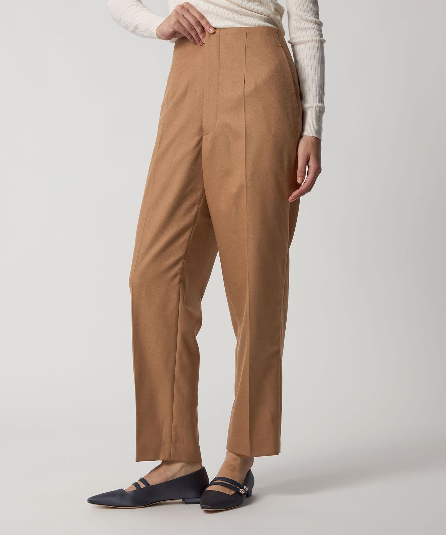 FALL1 ウールツイルテーパードパンツ