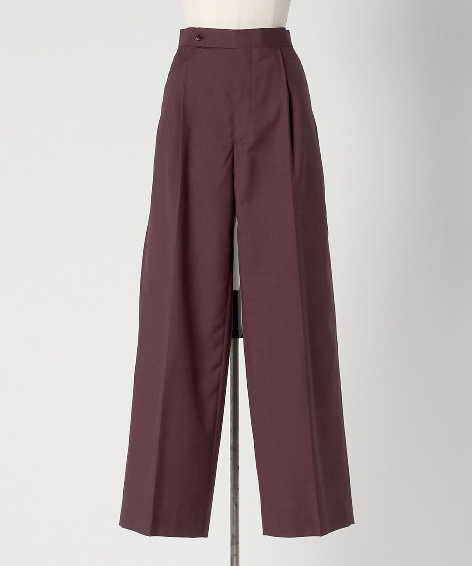 【美品】Drawer ドゥロワー　タックワイドパンツ　ウール混　日本製 FALL1 ウールタックパンツ