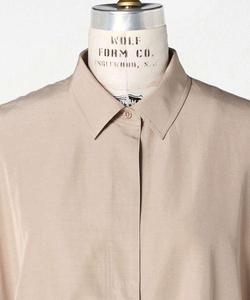 FALL2 コットンシルクシャツワンピース