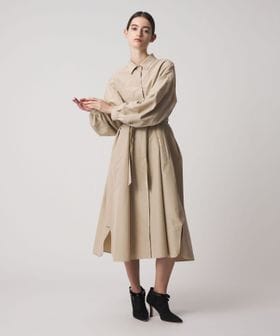 DRAWER/FALL2 コットンシルクシャツワンピース/ワンピース