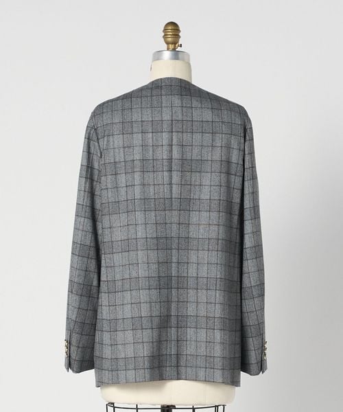 ☆未使用品☆United Arrows ジャケット　ノーカラー　チェック　綿　M UNITED ARROWS - ☆未使用品☆United Arrows ジャケット ノー
