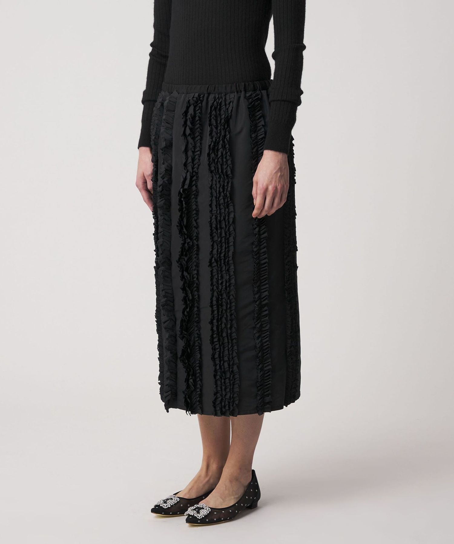 WINTER1 タフタフリルタイトスカート