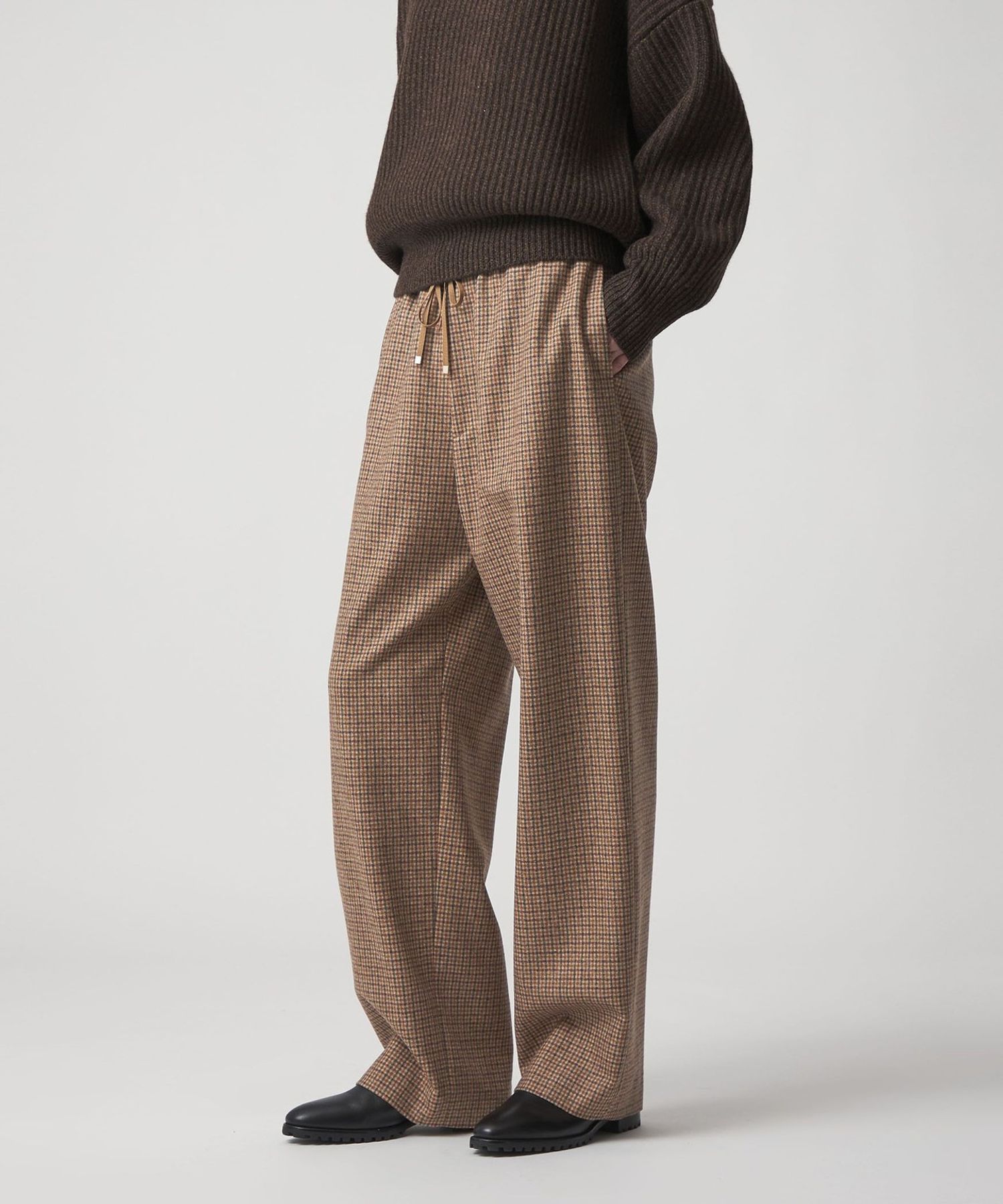WINTER2 ウールチェックドロストパンツ